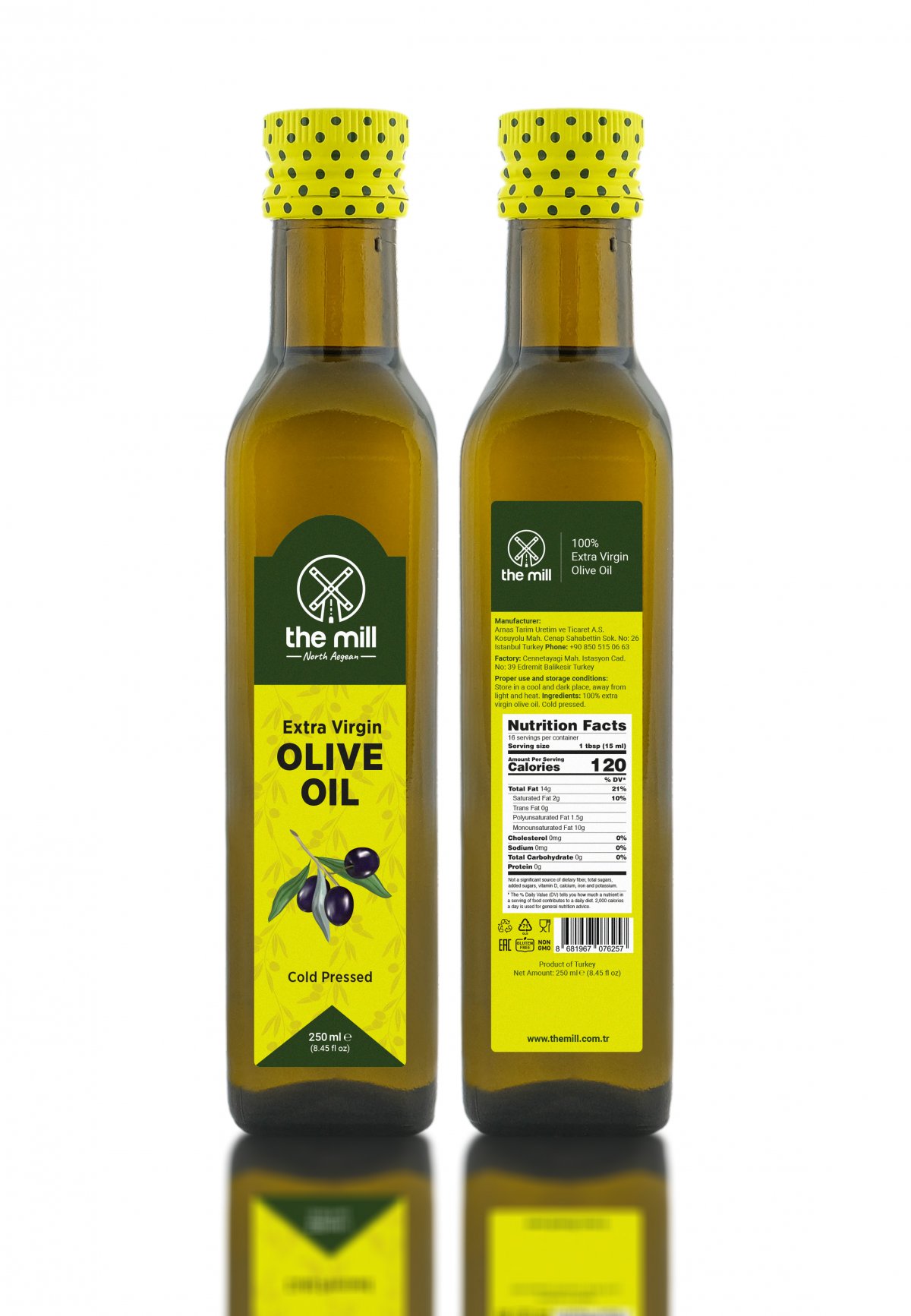 The Mill Extra Virgin Olive Oil - 250 ml Glass Bottle (in Box)