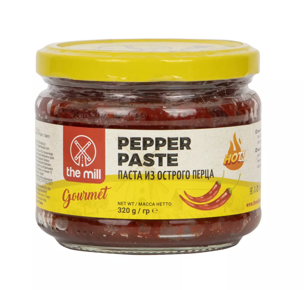 The Mill Gourmet Hot Pepper Paste 320 g Glass Jar
