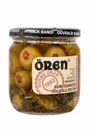 Ören  Kuru Domates Dolgulu Zeytin 380 gr Cam Kavanoz