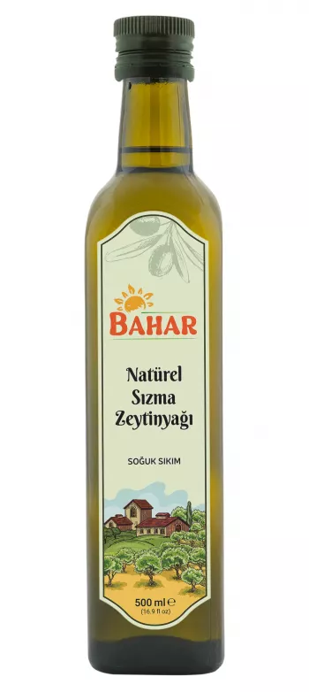 Bahar Natürel Sızma Zeytinyağı 500 ml Cam Şişe