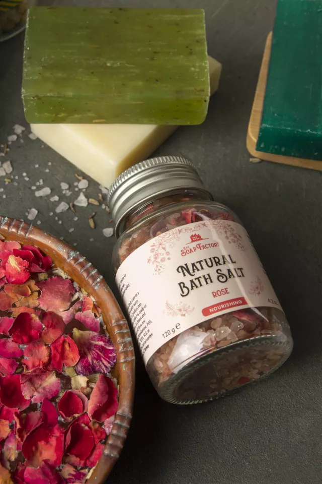 The Soap Factory ROSE Bath Salt 120 g Glass Jar 