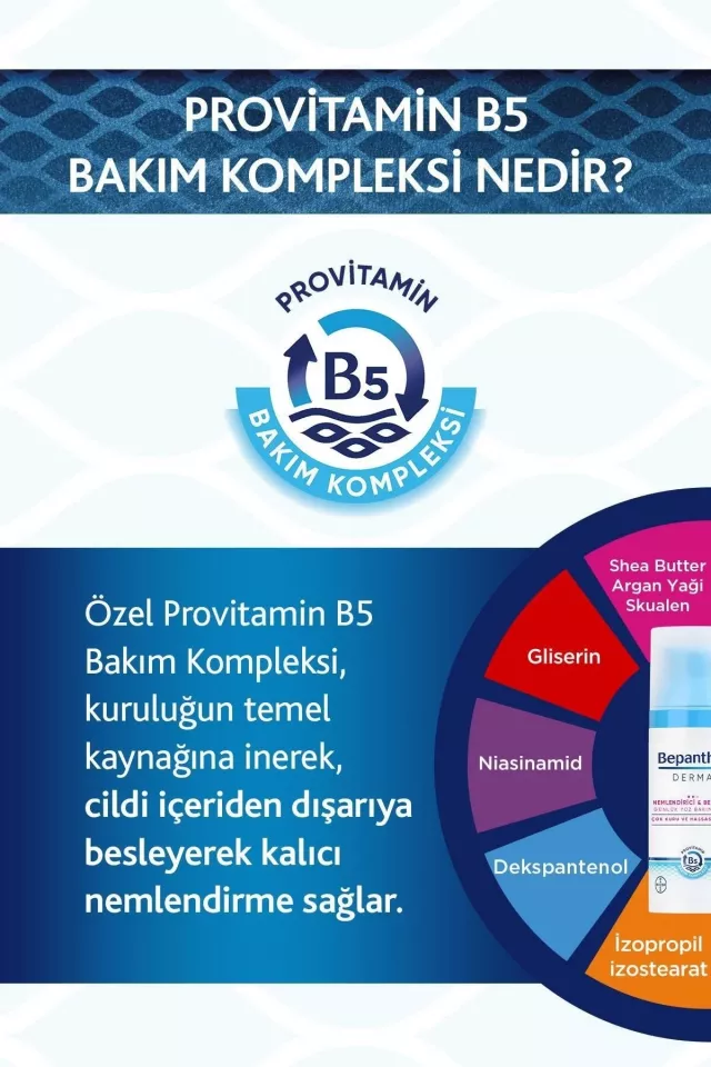 Bepanthol Derma Nemlendirici ve Besleyici Günlük Yüz Bakım Kremi 50 ml