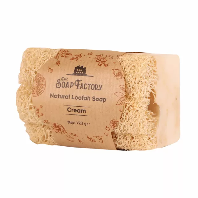 The Soap Factory Natural Loofah CREAM Soap Bar 120 g