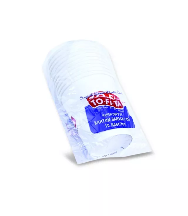 TO-Fİ-TA Karton Bardak 7 oz 10'lu