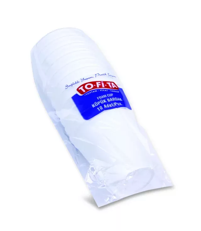 TO-Fİ-TA Köpük Bardak 175 ml 10'lu